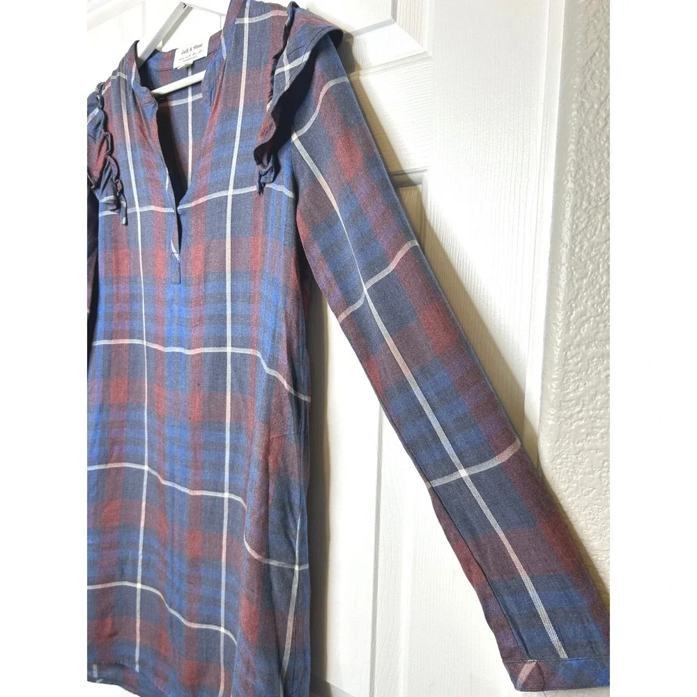 Cloth & Stone for Anthropologie Plaid Tunic‎ Dress Small